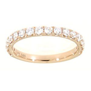 Real Diamond Stackable Wedding Band Rose Gold